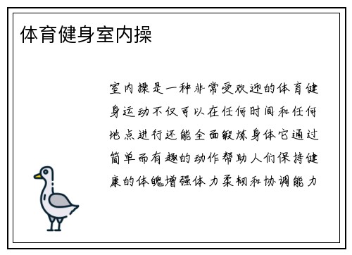 体育健身室内操