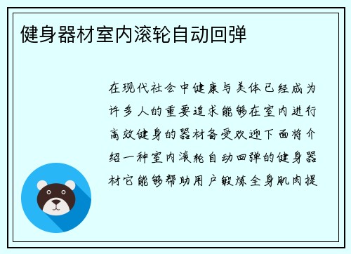 健身器材室内滚轮自动回弹